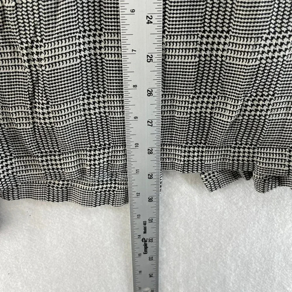 J.Jill Button-Up Shirt Women's Sz LP Black Houndstooth Tunic Collared Relaxed - Picture 5 of 8